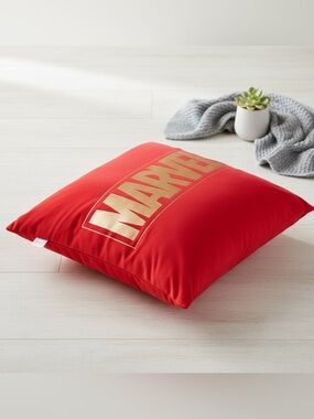 Marvel Red Gold Throw Pillow Cushion Miniso Decorative Accent Pillow